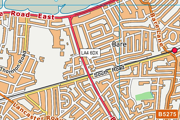 LA4 6DX map - OS VectorMap District (Ordnance Survey)