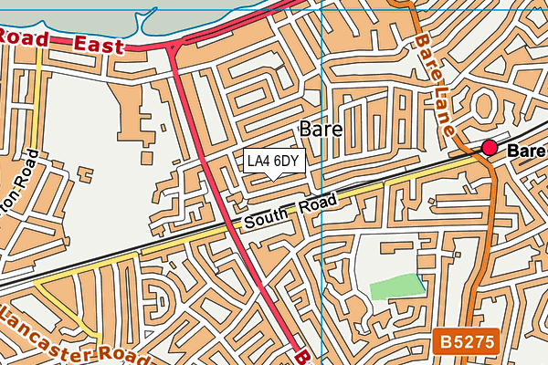 LA4 6DY map - OS VectorMap District (Ordnance Survey)