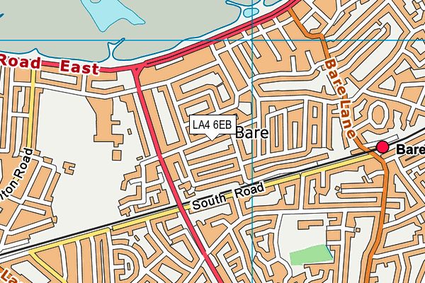 LA4 6EB map - OS VectorMap District (Ordnance Survey)