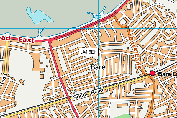 LA4 6EH map - OS VectorMap District (Ordnance Survey)