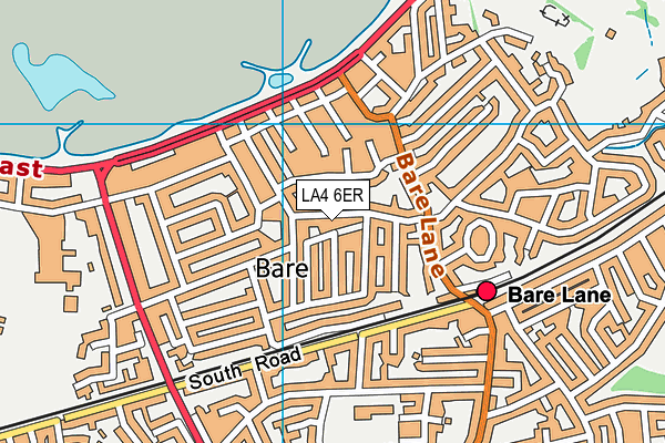 LA4 6ER map - OS VectorMap District (Ordnance Survey)