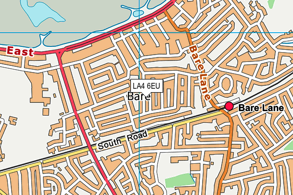 LA4 6EU map - OS VectorMap District (Ordnance Survey)
