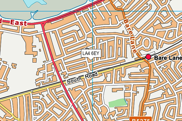 LA4 6EY map - OS VectorMap District (Ordnance Survey)