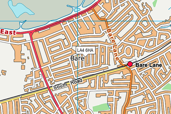 LA4 6HA map - OS VectorMap District (Ordnance Survey)