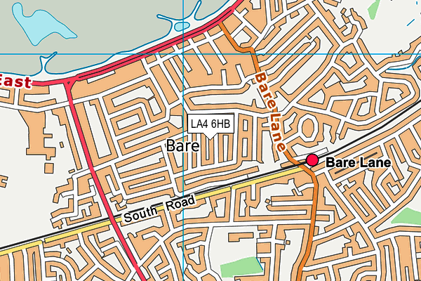 LA4 6HB map - OS VectorMap District (Ordnance Survey)