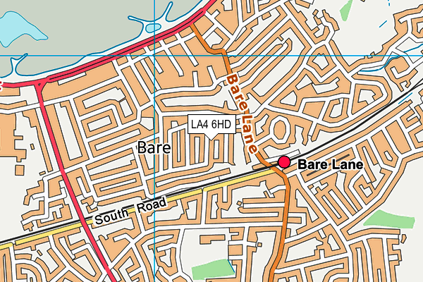 LA4 6HD map - OS VectorMap District (Ordnance Survey)
