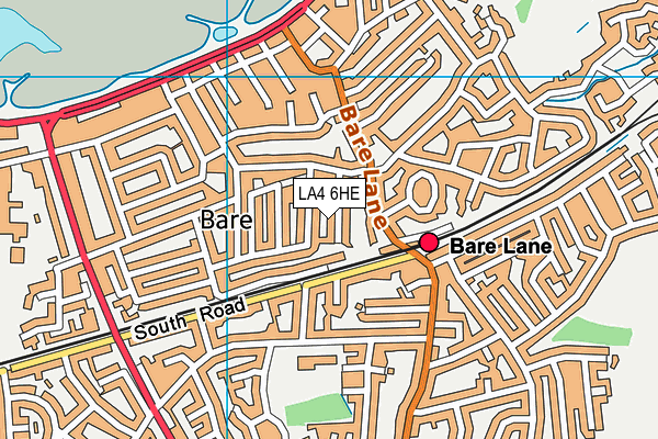 LA4 6HE map - OS VectorMap District (Ordnance Survey)