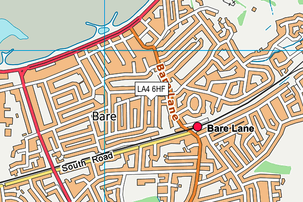 LA4 6HF map - OS VectorMap District (Ordnance Survey)