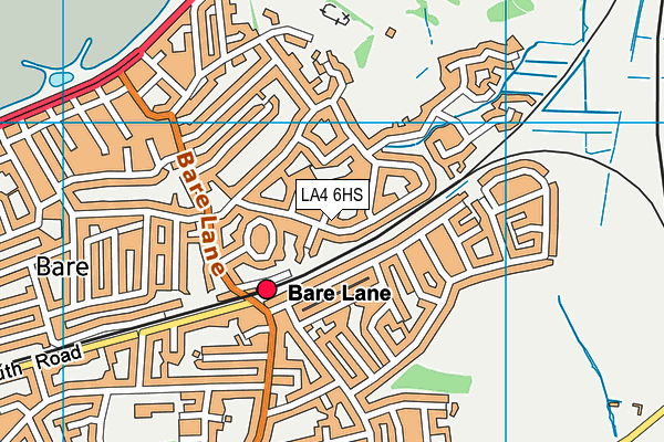 LA4 6HS map - OS VectorMap District (Ordnance Survey)