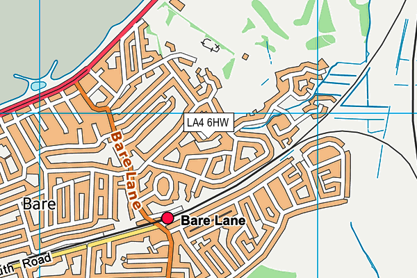 LA4 6HW map - OS VectorMap District (Ordnance Survey)