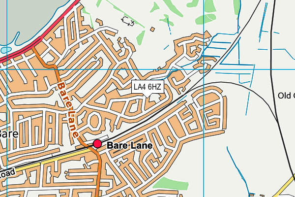 LA4 6HZ map - OS VectorMap District (Ordnance Survey)