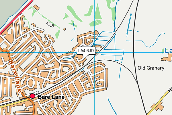 LA4 6JD map - OS VectorMap District (Ordnance Survey)