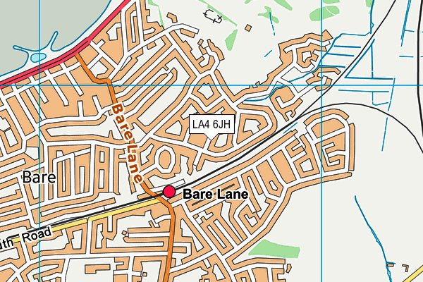 LA4 6JH map - OS VectorMap District (Ordnance Survey)
