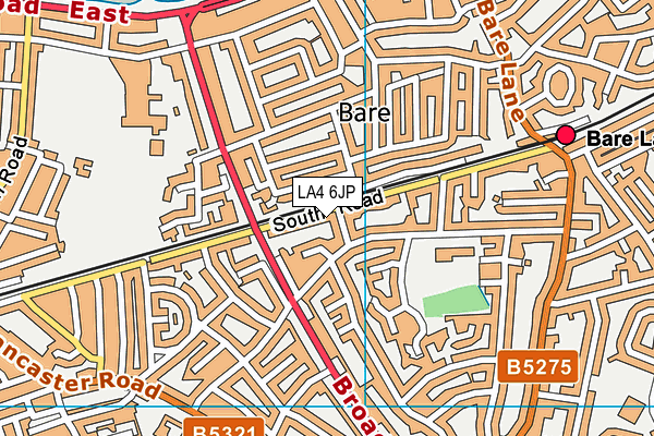 LA4 6JP map - OS VectorMap District (Ordnance Survey)