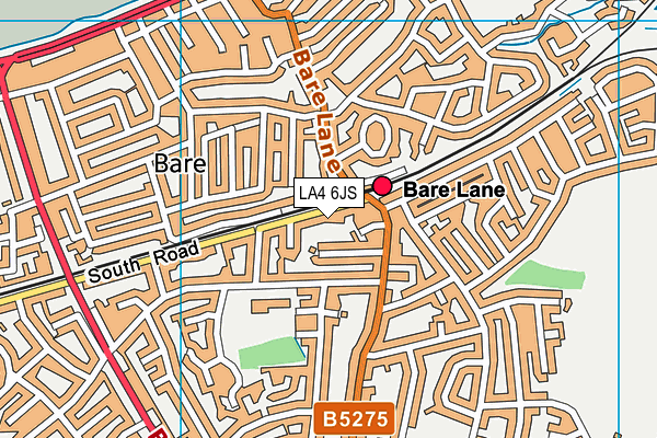 LA4 6JS map - OS VectorMap District (Ordnance Survey)