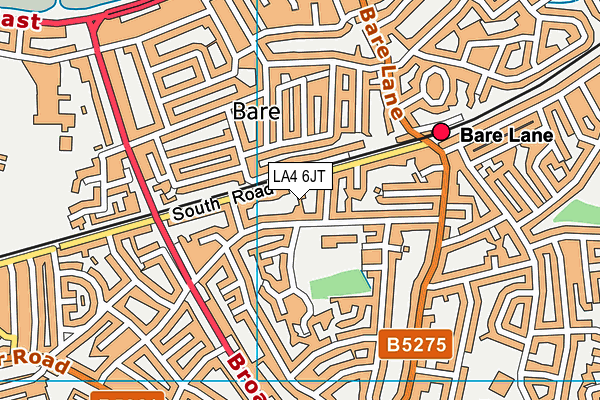 LA4 6JT map - OS VectorMap District (Ordnance Survey)