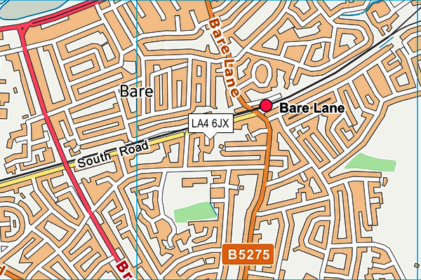 LA4 6JX map - OS VectorMap District (Ordnance Survey)