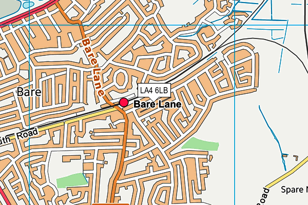 LA4 6LB map - OS VectorMap District (Ordnance Survey)