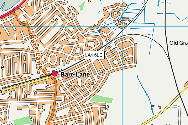 LA4 6LD map - OS VectorMap District (Ordnance Survey)