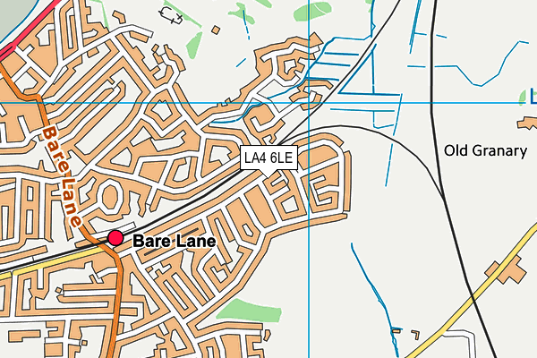 LA4 6LE map - OS VectorMap District (Ordnance Survey)