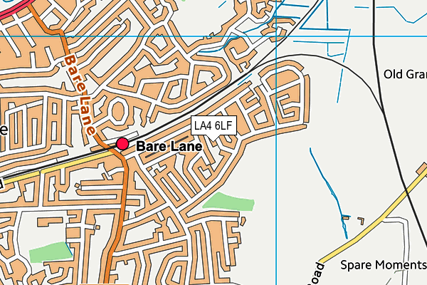 LA4 6LF map - OS VectorMap District (Ordnance Survey)