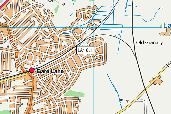 LA4 6LH map - OS VectorMap District (Ordnance Survey)