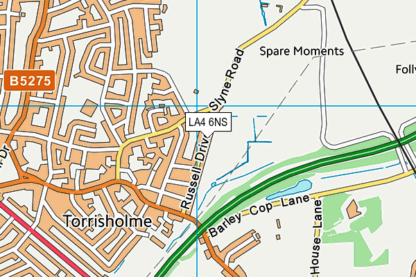 LA4 6NS map - OS VectorMap District (Ordnance Survey)