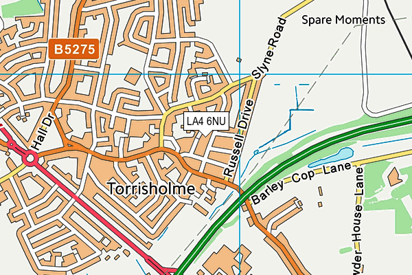 LA4 6NU map - OS VectorMap District (Ordnance Survey)