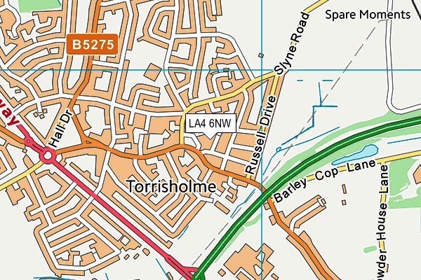 LA4 6NW map - OS VectorMap District (Ordnance Survey)