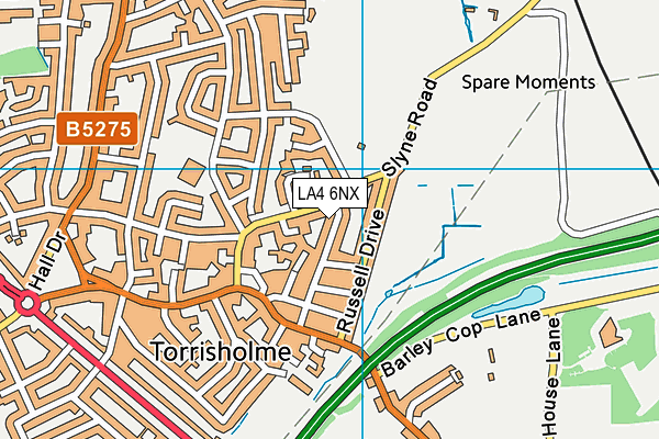 LA4 6NX map - OS VectorMap District (Ordnance Survey)