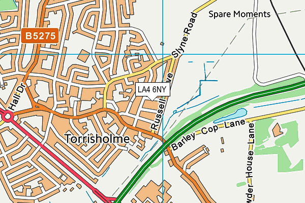 LA4 6NY map - OS VectorMap District (Ordnance Survey)