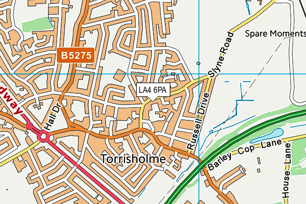 LA4 6PA map - OS VectorMap District (Ordnance Survey)