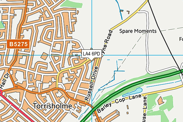 LA4 6PD map - OS VectorMap District (Ordnance Survey)