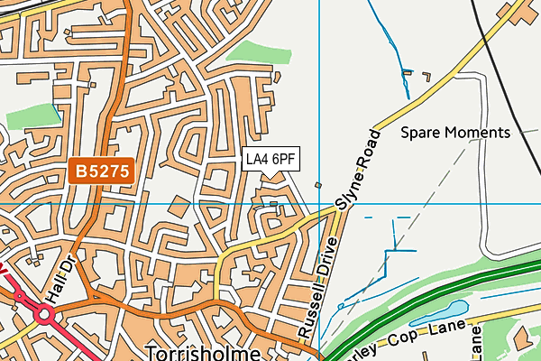 LA4 6PF map - OS VectorMap District (Ordnance Survey)