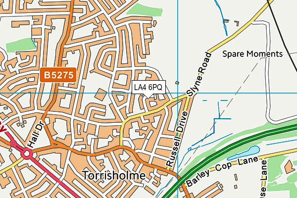 LA4 6PQ map - OS VectorMap District (Ordnance Survey)