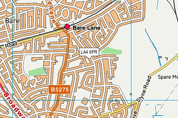 LA4 6PR map - OS VectorMap District (Ordnance Survey)