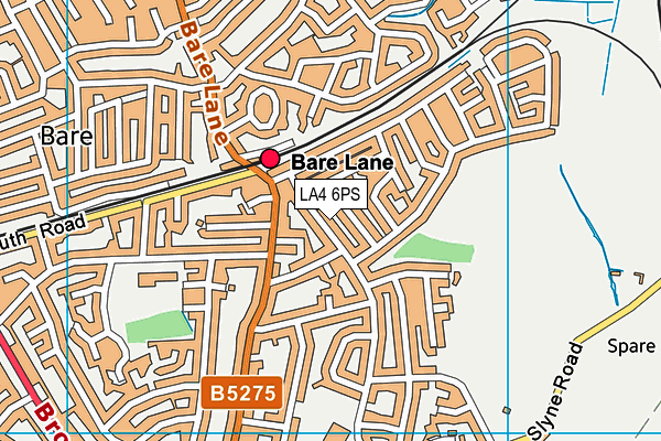 LA4 6PS map - OS VectorMap District (Ordnance Survey)