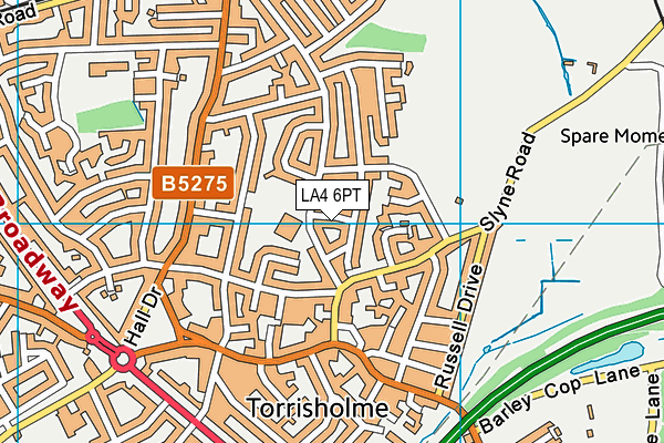 LA4 6PT map - OS VectorMap District (Ordnance Survey)