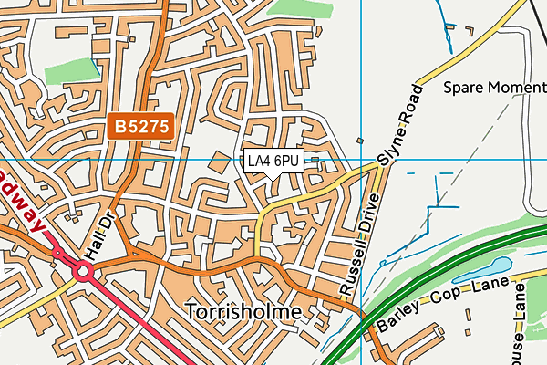 LA4 6PU map - OS VectorMap District (Ordnance Survey)