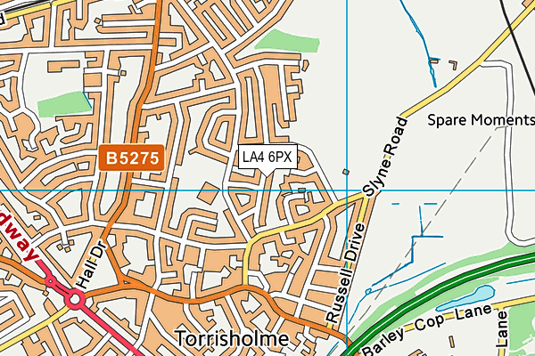 LA4 6PX map - OS VectorMap District (Ordnance Survey)