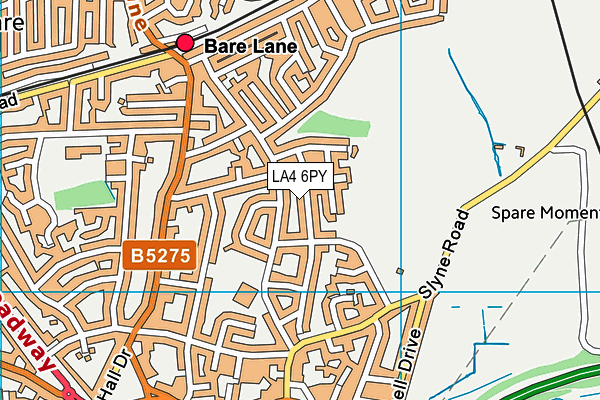 LA4 6PY map - OS VectorMap District (Ordnance Survey)