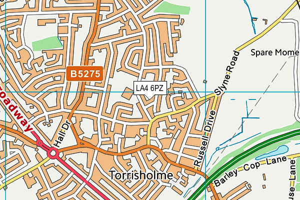 LA4 6PZ map - OS VectorMap District (Ordnance Survey)