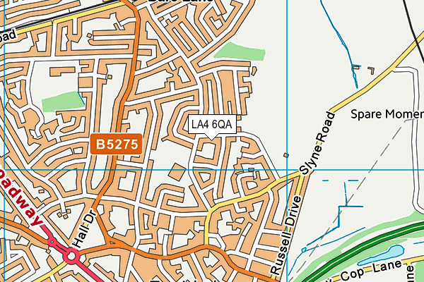 LA4 6QA map - OS VectorMap District (Ordnance Survey)