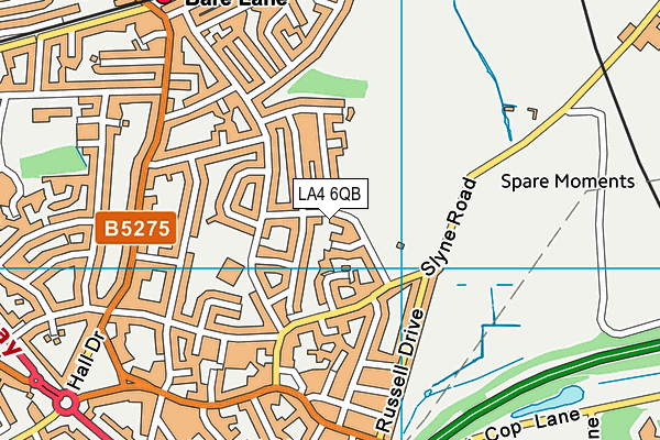 LA4 6QB map - OS VectorMap District (Ordnance Survey)