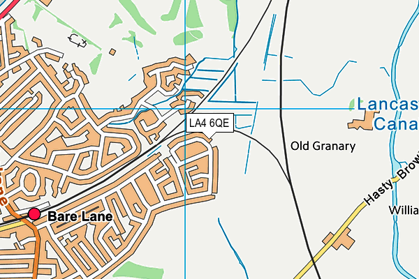 LA4 6QE map - OS VectorMap District (Ordnance Survey)