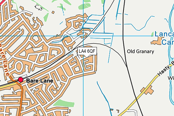 LA4 6QF map - OS VectorMap District (Ordnance Survey)