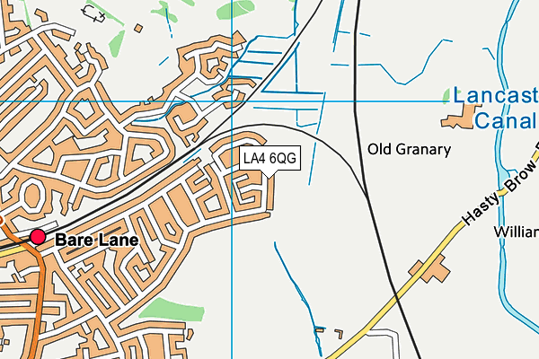 LA4 6QG map - OS VectorMap District (Ordnance Survey)