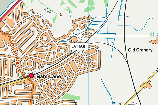 LA4 6QH map - OS VectorMap District (Ordnance Survey)