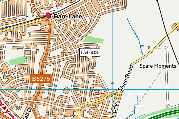 LA4 6QS map - OS VectorMap District (Ordnance Survey)