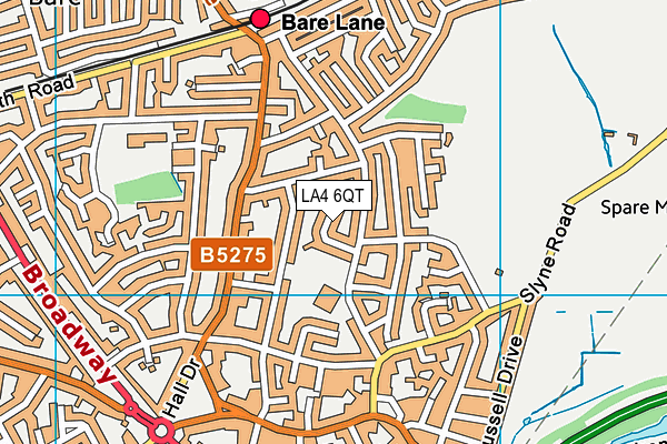 LA4 6QT map - OS VectorMap District (Ordnance Survey)